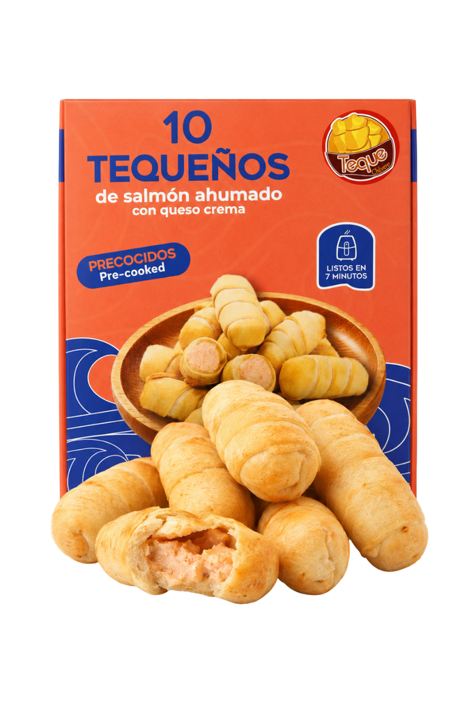 Tequeños ¡Salmon con Queso Crema! 10 unidades Pre-cooked